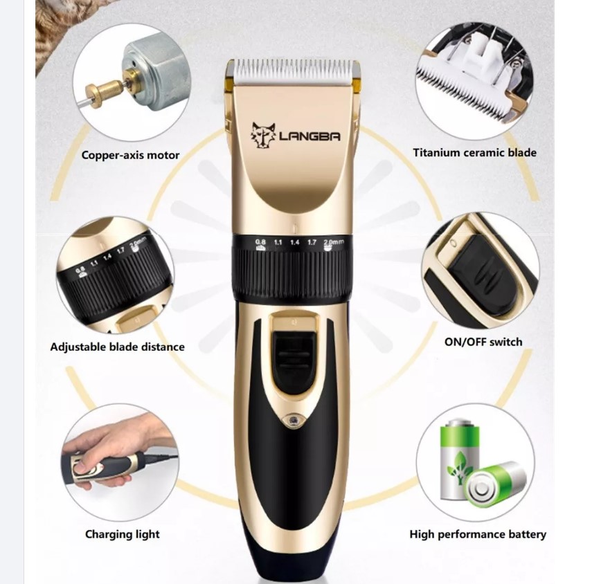 Tunsoare fără fir LANGBA AB60 pentru animale de companie