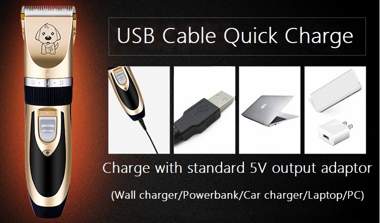 Aparat de tuns pentru animale de companie A60 USB fără fir